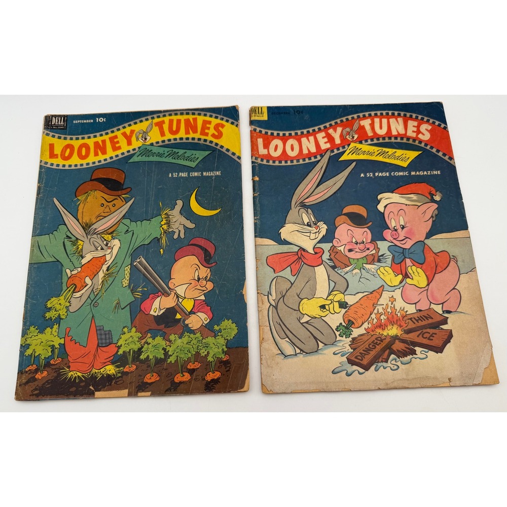 Vintage 1952 Looney Tunes Merrie Melodies Dell Comics Lot Bugs Bunny No 131 134